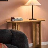 Wyld and Coco Table Lamp - Black Iron Base White Fabric Shade