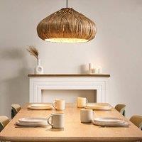 Wyld and Coco Water Hyacinth Pendant Lamp - Handwoven Boho Pendant E27 Natural
