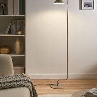 Wyld and Coco Beige Metal Floor Lamp 154 cm Adjustable Cone Shade
