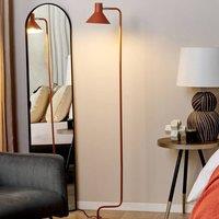 Wyld and Coco Orange Metal Floor Lamp 154 cm - Adjustable Cone Shade