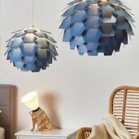 Wyld and Coco Nordic Glow Blue Pine Cone Pendant Lamp