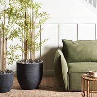 Wyld and Coco Gardenia Dark Grey Fibre Clay Round Plant Pot 46 cm Weather-Resistant