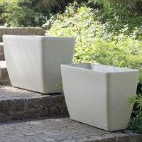 Wyld and Coco Beige Stone Flower Pot Planter 60 x 27 x 41 cm