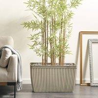 Wyld and Coco Rectangular Fibre Clay Planter 73 x 32 cm Beige Matte