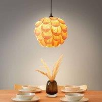 Wyld and Coco Natural Bamboo Acorn Pendant Lamp
