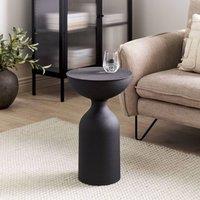 Wyld and Coco Lumen Living Black Iron Geometric Side Table 36 cm Diameter