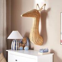 Wyld and Coco Handmade Natural Rattan Giraffe Wall Decor