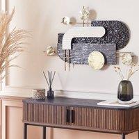 Wyld and Coco Geometric Wall Art Black Gold Iron Sculpture