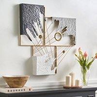 Wyld and Coco Multicolour Metal Wall Art Abstract Vertical Shapes Modern Home