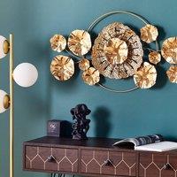 Wyld and Coco Gold Geometric Wall Sculpture Abstract Modern Glam 900 x 160 x 500cm | Size: 900 x 160 x 500 cm