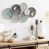 Wyld and Coco Oriental Coastal Metal Wall Circles Multicolour 49 x 91 cm
