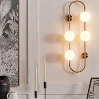 Wyld and Coco Wall Lamp Gold Ring 4 Glass Shades 70cm