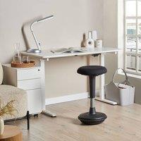 Wyld and Coco Adjustable Wobble Stool - Black Fabric Steel Frame