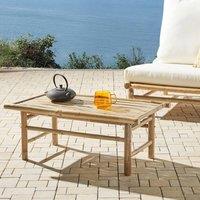 Wyld and Coco Bamboo Coffee Table 80 x 45 cm - Light Rustic Wood in Brown