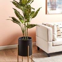 Wyld and Coco Black Iron Plant Stand 32 x 32 x 58 cm Modern Industrial | Size: Medium