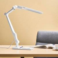 Wyld and Coco Desk Lamp White with Rotating Arm and Stepless Dimmer