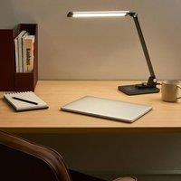Wyld and Coco Desk Lamp Black Aluminium with Wireless Charger and Stepless Dimmer