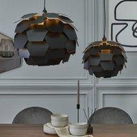 Wyld and Coco Pendant Lamp Black E27 Pine-Cone Globe Shade