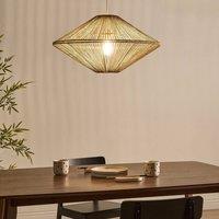 Wyld and Coco Natural Paper Rope Pendant Lamp - Open-Weave Diamond Shade