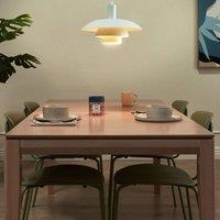 Wyld and Coco Tiered White Iron Pendant Lamp - Vintage Mid-Century