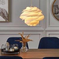 Wyld and Coco 1-Light White Flower Shade Pendant