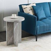 Wyld and Coco Side Table Grey Effect MDF 44cm - Modern Classic Design