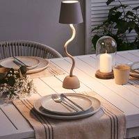 Wyld and Coco Table Lamp Beige - Touch Dimming USB Charging Indoor/Outdoor