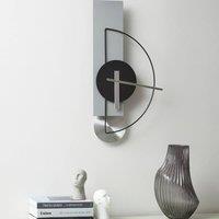 Wyld and Coco Grey Steel Wall Clock 31 x 63 cm Modern Minimalist No Numerals