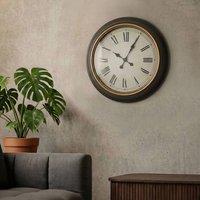 Wyld and Coco Wall Clock 63 cm Black - Vintage-Inspired Synthetic Frame