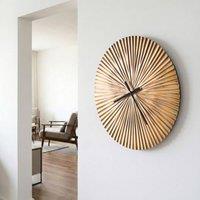Wyld and Coco Brass Finish Aluminium Wall Clock 59cm in Bronze