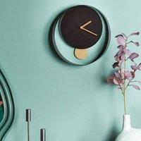 Wyld and Coco Black Gold 30cm Wall Clock - Minimalist No Numerals