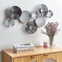 Wyld and Coco Handcrafted Iron Wall Art Black and Grey 84 x 49 cm | Size: 81 cm x 49 cm