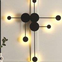 Wyld and Coco Six-Point LED Wall Lamp - Matte Black Powder-Coated Iron