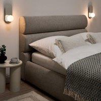 Wyld and Coco Set of 2 Silver Wall Lamps with Opaque Glass Globes