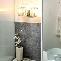 Wyld and Coco Wall Lamp Silver Iron Crystal Glass Shades Geometric Modern Wall