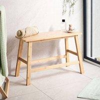 Wyld and Coco Bamboo Bathroom Bench - Light Brown W70 x D33 x H46cm