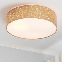 Wyld and Coco Flush Lamp Silver 45 cm Polycotton in Copper | Size: Large