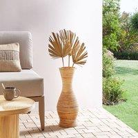 Wyld and Coco Rattan Vase 50 cm Handmade Boho Rustic Home Dcor in Natural