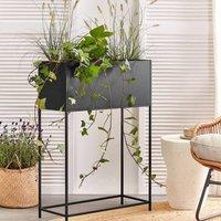 Wyld and Coco Raised Metal Planter Box - Black