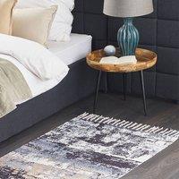 Wyld and Coco Multicolour Handwoven Area Rug 80 x 150 cm Polyester Cotton Accents | Size: 80 cm x 150 cm