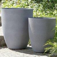 Wyld and Coco Fibre Clay Plant Pot 35 x 35 x 42 cm - Indoor Outdoor in Grey