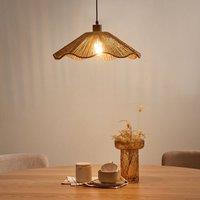 Wyld and Coco Pendant Lamp - Natural Handmade Paper Shade Rustic Boho