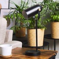 Wyld and Coco Desk Lamp Black 48cm Adjustable Industrial Spotlight