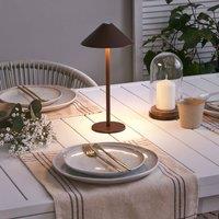 Wyld and Coco Aluminium Table Lamp Brown - Modern Touch USB Indoor/Outdoor