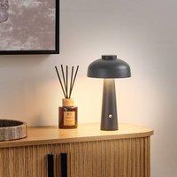 Wyld and Coco Black Wireless LED Iron Mushroom Table Lamp