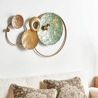 Wyld and Coco Luxe Living Gold Iron Geometric Wall Sculpture