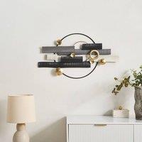 Wyld and Coco Multicolour Iron Wall Decor Dual Orientation 3D Metal Accent