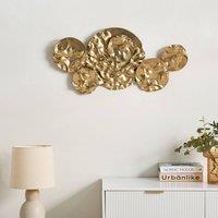 Wyld and Coco Gold Iron Wall Decor Hanging Accent - Vertical or Horizontal
