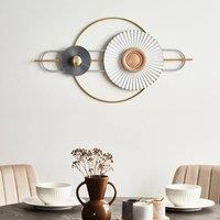 Wyld and Coco Multicolour Iron Wall Decor with Golden Accents 800 x 430 mm