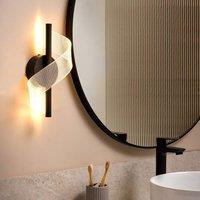 Wyld and Coco Spiral Wall Lamp - Black Iron LED Light for Living Room